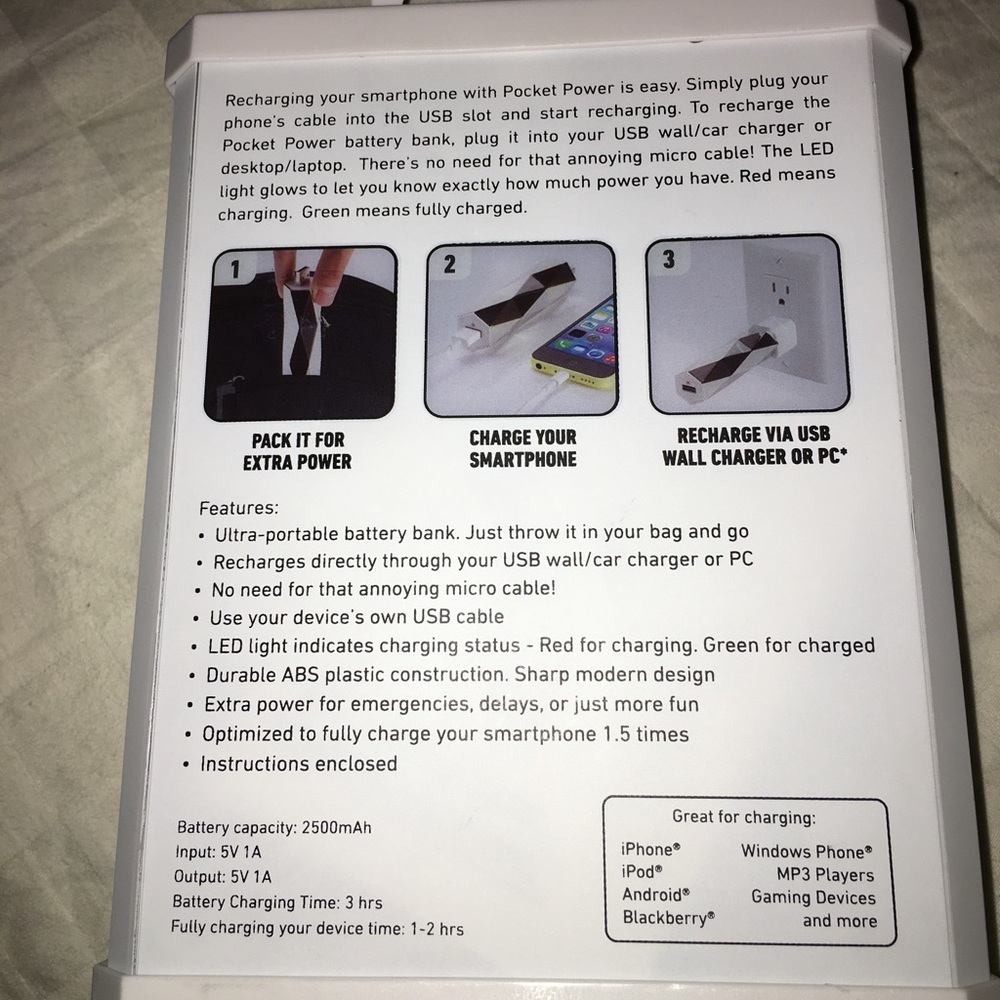Sharper Image Portable Charger - Picture 2 of 5